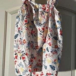 SHEIN Floral Print Tank Top - White, Red, Blue, Yellow